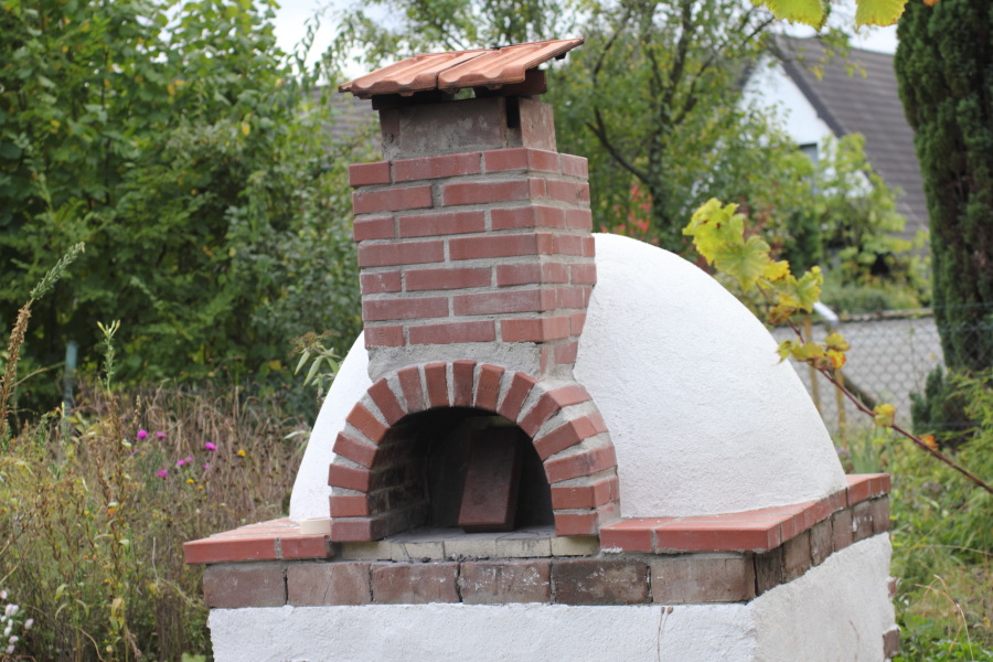 Holzbackofen Frontansicht Fertig